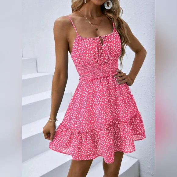 hot pink cami dress CAMI (HOT PINK) – London Charles Boutique